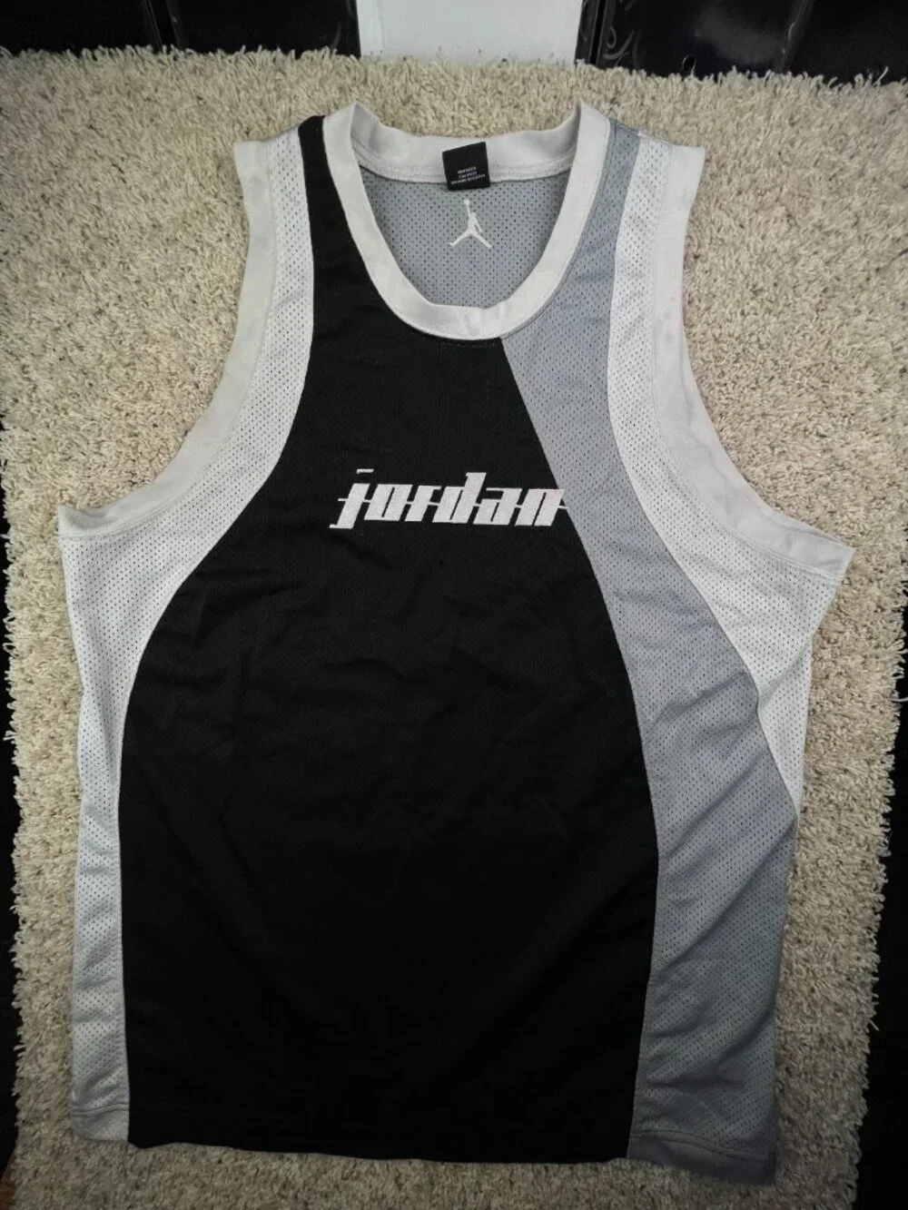 Nike Air Jordan 20th Anniversary Jersey Embroidered Mens Size 2XL Black White